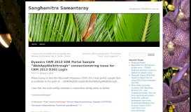 
							         Dyamics CRM 2013 SDK Portal Sample “WebAppWalkthrough ...								  
							    