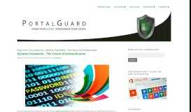 
							         Dynamic Passwords - The Future of Authentication | - PortalGuard								  
							    