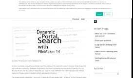 
							         Dynamic Portal Search with FileMaker 14 - The Scarpetta Group, Inc.								  
							    