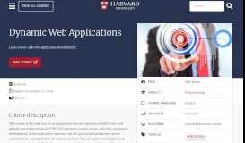 
							         Dynamic Web Applications | Harvard University								  
							    