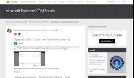 
							         Dynamics 365 - Customer Self Service Portal - Microsoft Dynamics ...								  
							    