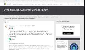 
							         Dynamics 365 Portal login with office 365 tenant - Microsoft Dynamics ...								  
							    