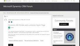 
							         Dynamics 365 Portals and customize SignIn Page - Microsoft ...								  
							    