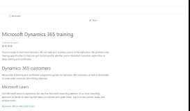 
							         Dynamics 365 training offerings | Microsoft Docs								  
							    