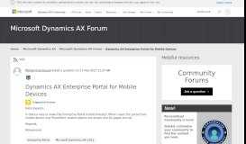 
							         Dynamics AX Enterprise Portal for Mobile Devices - Microsoft ...								  
							    