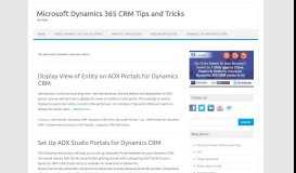 
							         Dynamics CRM ADX Portal | Microsoft Dynamics 365 CRM Tips and ...								  
							    