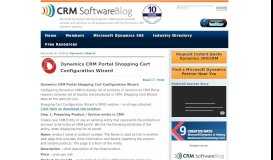
							         Dynamics CRM Portal Shopping Cart Configuration Wizard - CRM ...								  
							    