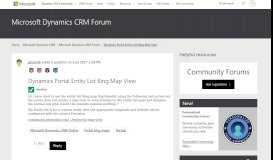 
							         Dynamics Portal Entity List Bing Map View - Microsoft Dynamics CRM ...								  
							    