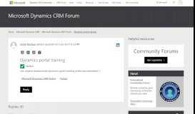 
							         Dynamics portal training - Microsoft Dynamics CRM Forum Community ...								  
							    