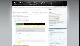 
							         Dynamics Portals – How to get the configured Portal's URL | Rajeev ...								  
							    