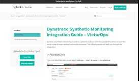
							         Dynatrace Synthetic Monitoring Integration Guide – VictorOps ...								  
							    