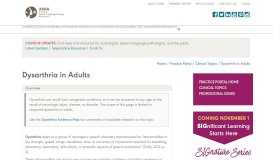 
							         Dysarthria in Adults: Resources - ASHA								  
							    