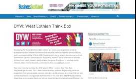 
							         DYW: West Lothian Think Box | Business Scotland Magazine								  
							    