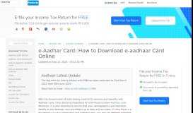 
							         e Aadhar Card : Download Aadhaar from UIDAI Website - ClearTax								  
							    