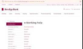 
							         e-banking - Bendigo Bank								  
							    