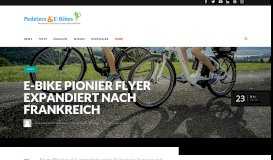 
							         E-Bike Pionier Flyer expandiert nach Frankreich - Pedelecs und E-Bikes								  
							    