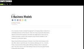 
							         E-Business Models | Computerworld								  
							    