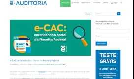 
							         e-CAC: entendendo o portal da Receita Federal - e-Auditoria								  
							    