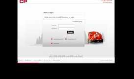 
							         e-Channel Portal Login - Canadian Pacific Railway								  
							    