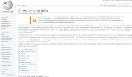 
							         E-commerce in India - Wikipedia								  
							    