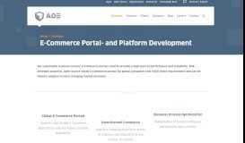 
							         E-Commerce Portal- and Platform Development | AOE								  
							    