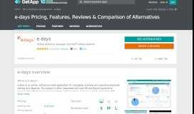 
							         e-days Pricing, Features, Reviews & Comparison of ... - GetApp								  
							    