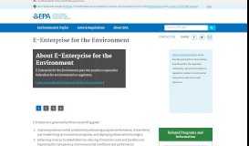 
							         E-Enterprise for the Environment | US EPA								  
							    