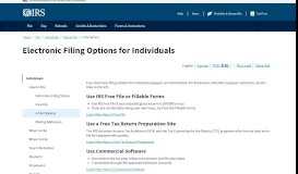 
							         e-file Options | Internal Revenue Service								  
							    