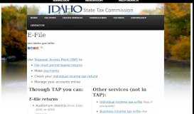 
							         E-file Your Taxes - Idaho State Tax Commission								  
							    
