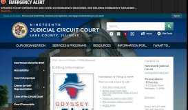
							         E-Filing Information | 19th Judicial Circuit Court, IL								  
							    