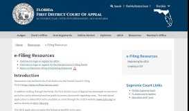 
							         e-Filing Resources - First District Court of Appeal								  
							    
