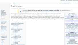 
							         E-governance - Wikipedia								  
							    