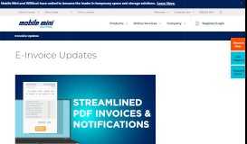 
							         E-Invoice Updates by Mobile Mini								  
							    