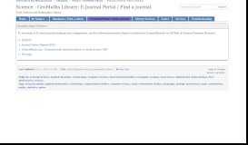 
							         E-Journal Portal / Find a journal - Science - GeoMaths Library ...								  
							    