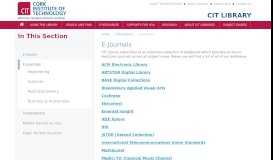 
							         E-Journals - CIT Library								  
							    