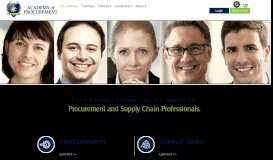 
							         e-Learning - Academy of Procurement								  
							    