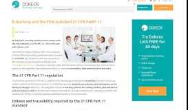 
							         E-learning and the FDA standard 21 CFR PART 11 - Dokeos								  
							    