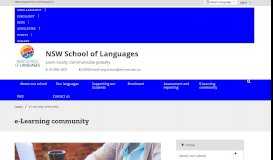 
							         e-Learning community - NSW School of Languages								  
							    
