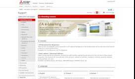 
							         e-learning courses Education and support | MITSUBISHI ELECTRIC FA								  
							    