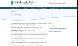 
							         E-Learning - Kent Safeguarding Children Board								  
							    