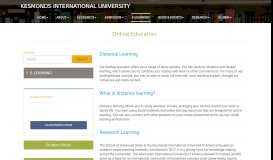 
							         E-Learning - KESMONDS International University								  
							    
