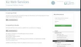 
							         E-Learning-Plattform Moodle - kiz Web-Services								  
							    