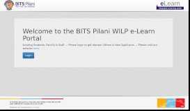 
							         e-Learning Portal - BITS Pilani								  
							    