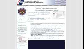
							         E-Learning Portal - Coast Guard Auxiliary								  
							    