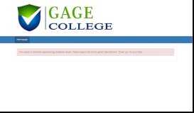 
							         E-Learning Portal for Conventional and Distance ... - Gage College								  
							    