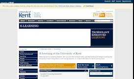 
							         E-Learning - University of Kent								  
							    