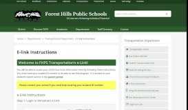 
							         E-link Instructions – Forest Hills Public Schools								  
							    