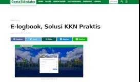 
							         E-logbook, Solusi KKN Praktis – Genta Andalas								  
							    
