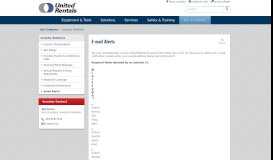 
							         E-mail Alerts | United Rentals								  
							    