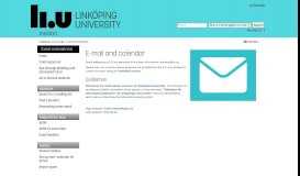 
							         E-mail and calendar: IT at LiU: Insidan								  
							    
